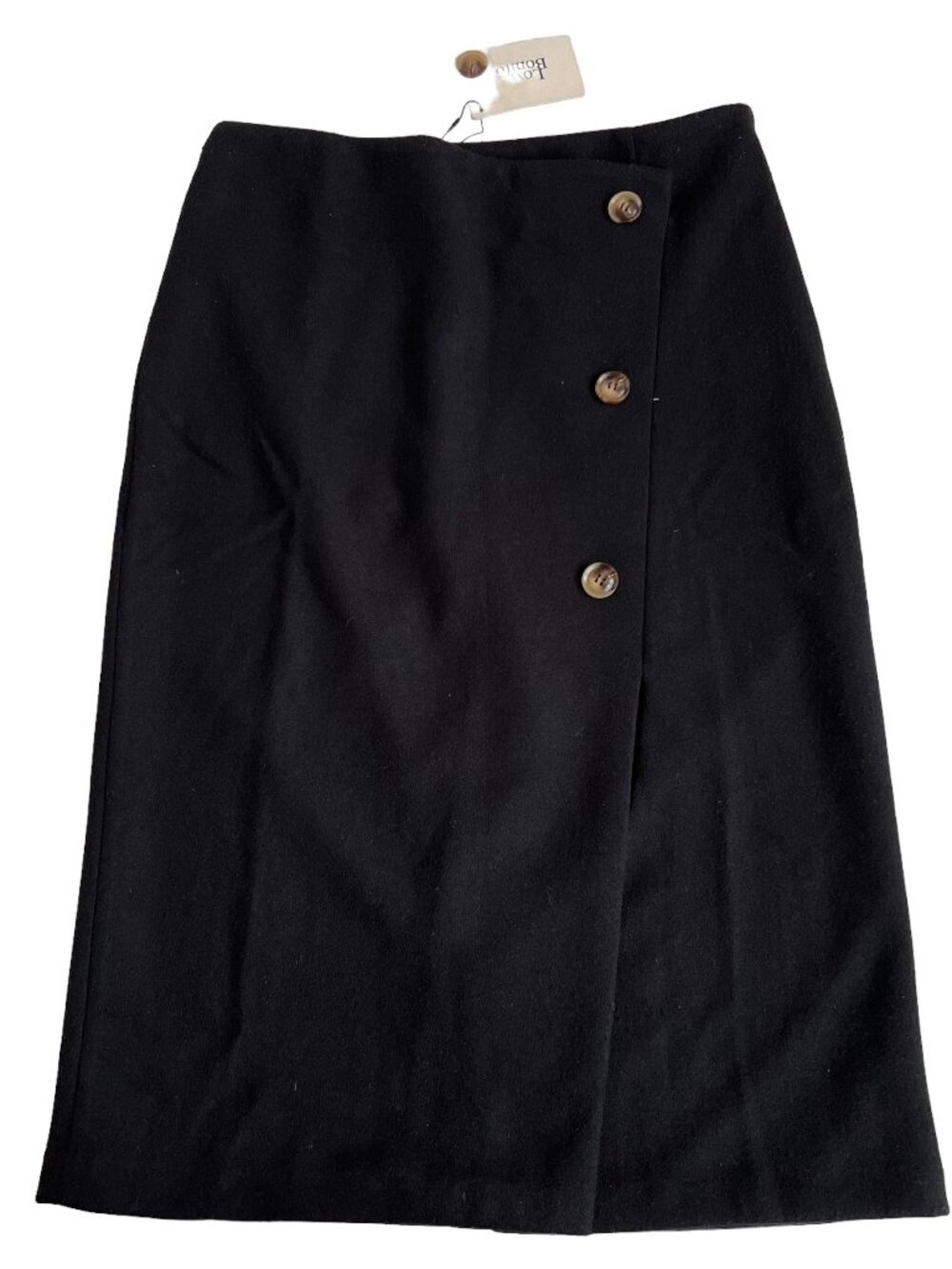 Love Bonito skirt black buttons size 10 knit